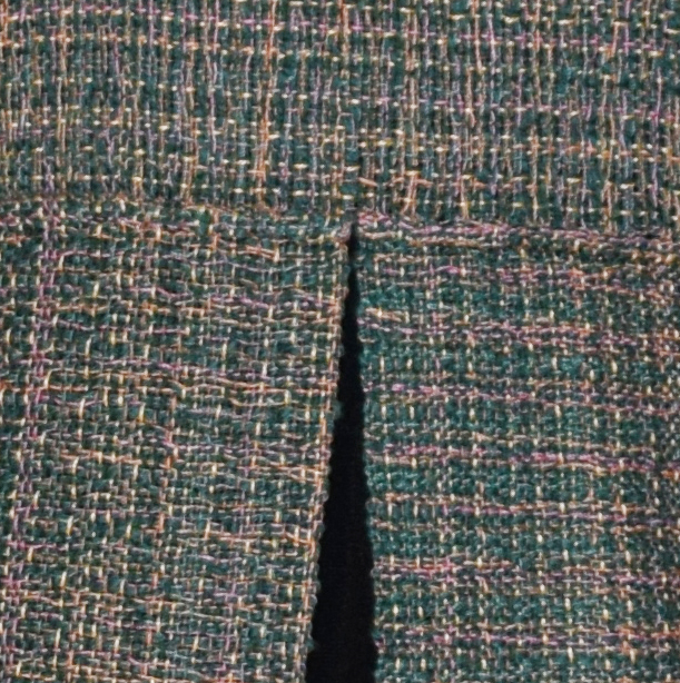 Close-up of Forest Green Fringe Vest in Cotton